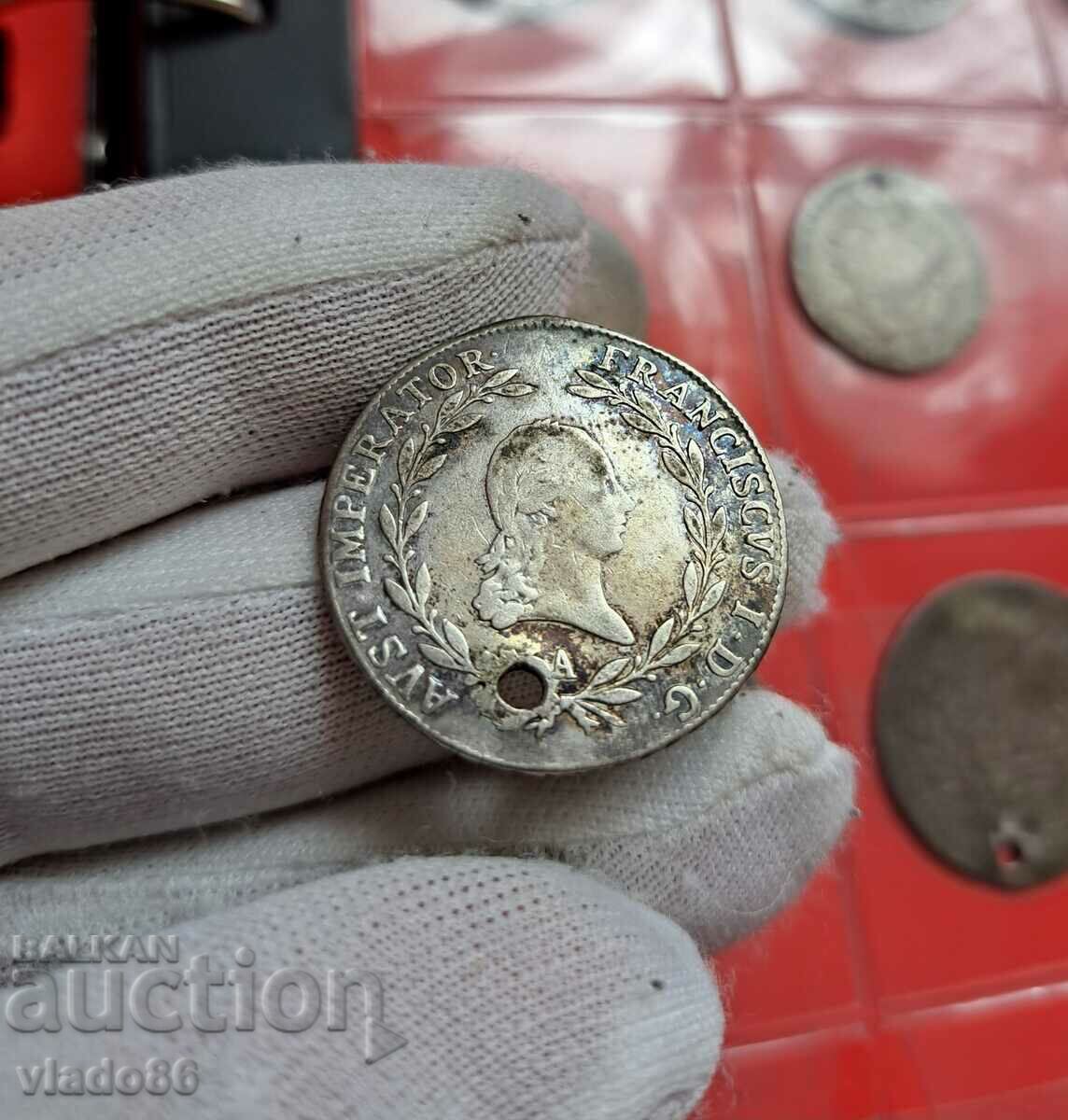 Moneda de argint 20 Kreuzer 1808