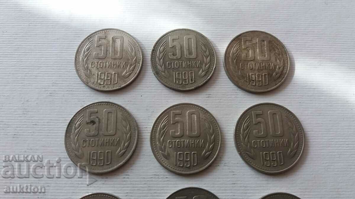 Auction 50 CENTS 1990 YEAR 9 NUMBERS Auction 50 CENTS 1990 YEAR 9 NUMBERS