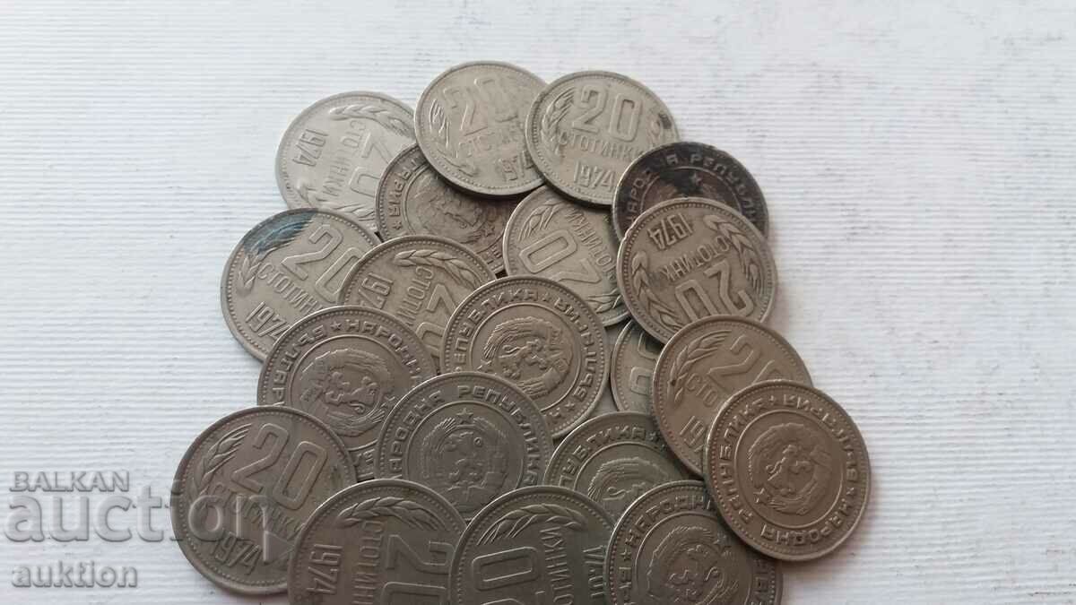 Auction 20 CENTS 1974 YEAR 20 NUMBERS Auction 20 CENTS 1974 YEAR 20 NUMBERS