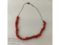 Interesting red coral necklace #5741