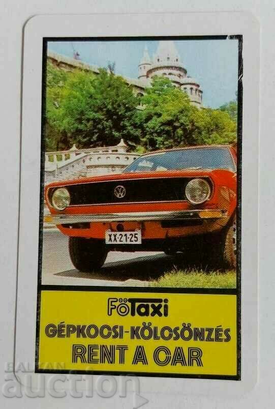 , 1975 SOCIAL CALENDAR VOLKSWAGEN CAR CAR