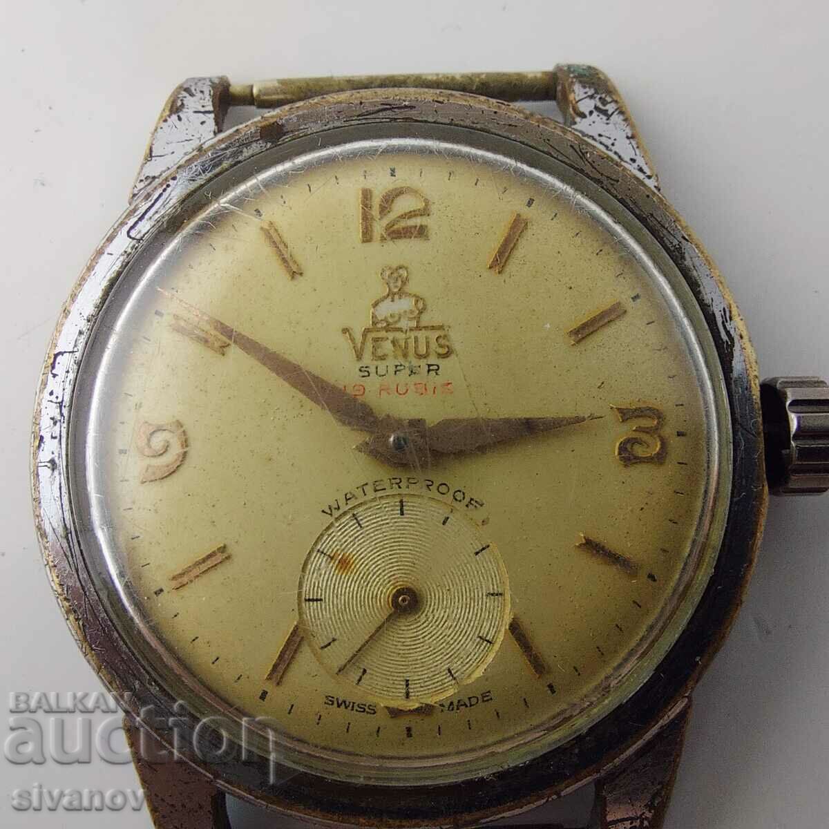 Vintage Venus Swiss ρολόι Venus Super 19 Rubis #5747 με τιμή 69.99 BGN | € 35.79 Vintage Venus Swiss ρολόι Venus Super 19 Rubis #5747 με τιμή 69.99 BGN | € 35.79