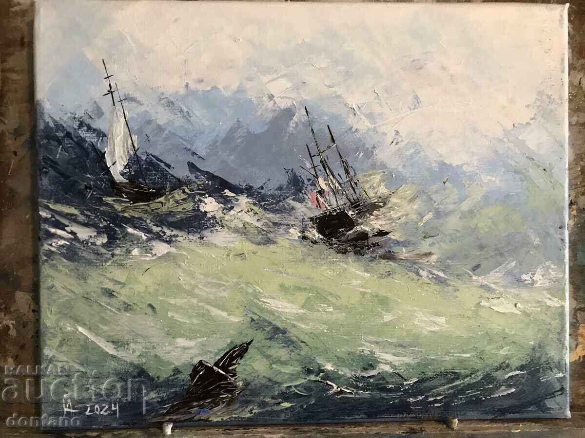 Anton Yordanov - Oil painting - Seascape - Ships