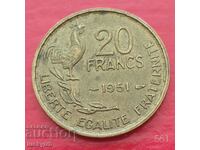 20 φράγκα 1951 - Γαλλία