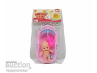 Baby doll set with bathtub