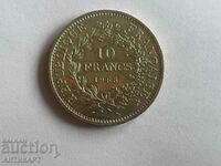 silver coin 10 francs France 1968 silver