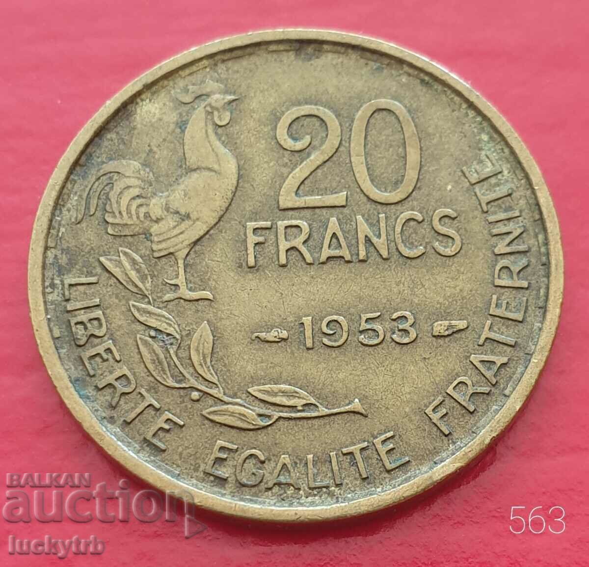 20 francs 1953 - France 20 francs 1953 - France