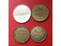 Tokens-lot 4 pieces