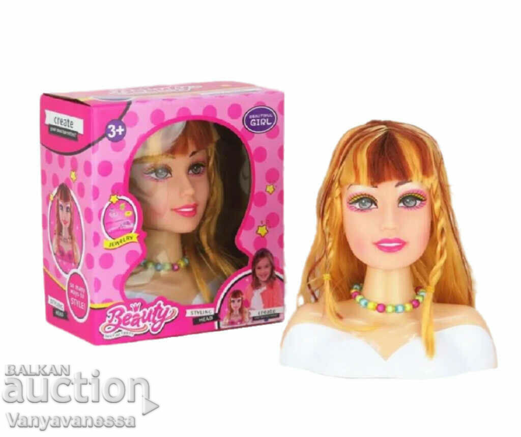 Hairstyle Head - Blonde hair girl toy