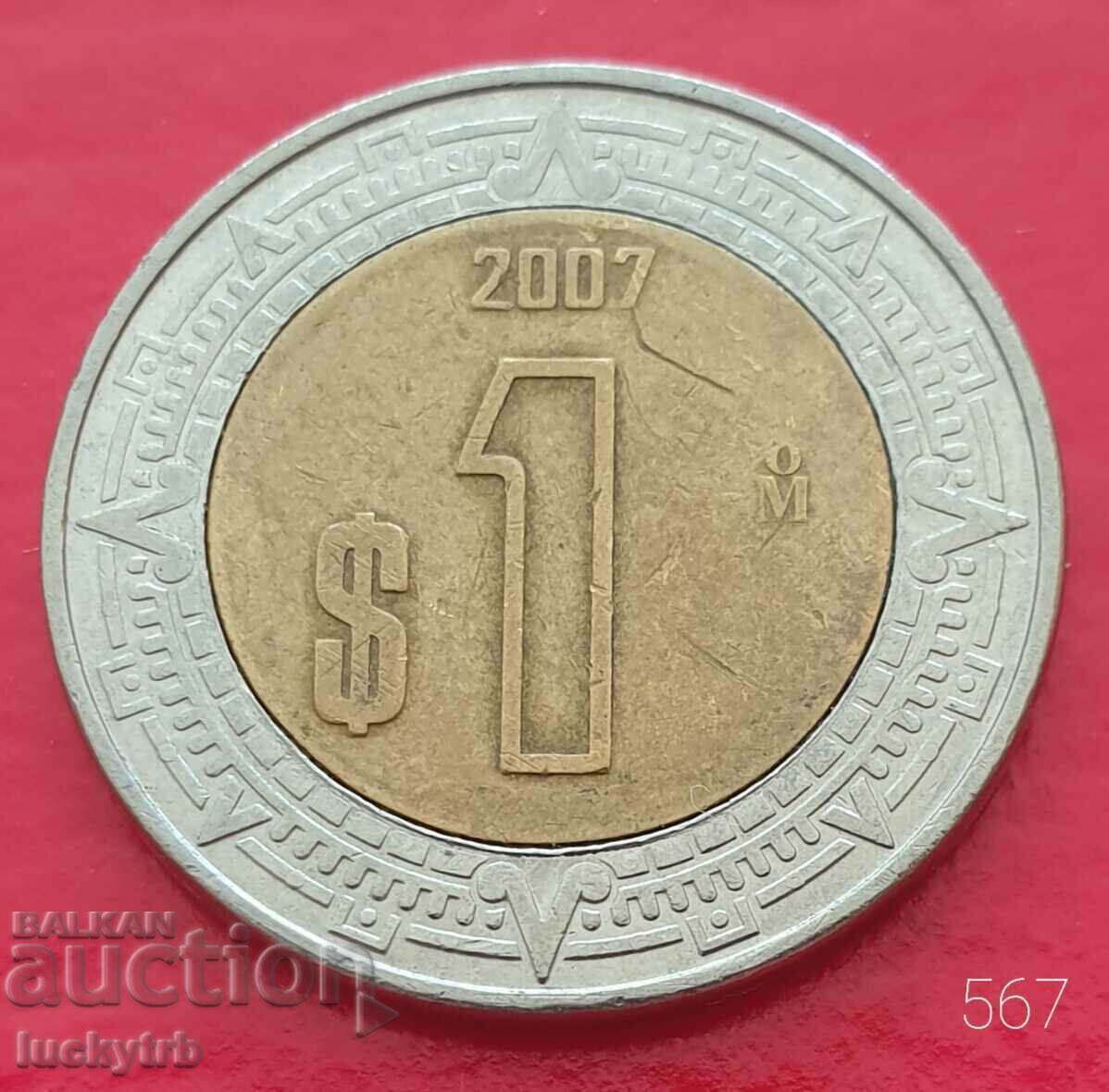 1 peso 2007 - Mexic