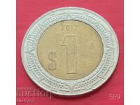 1 песо 2017 - Мексико