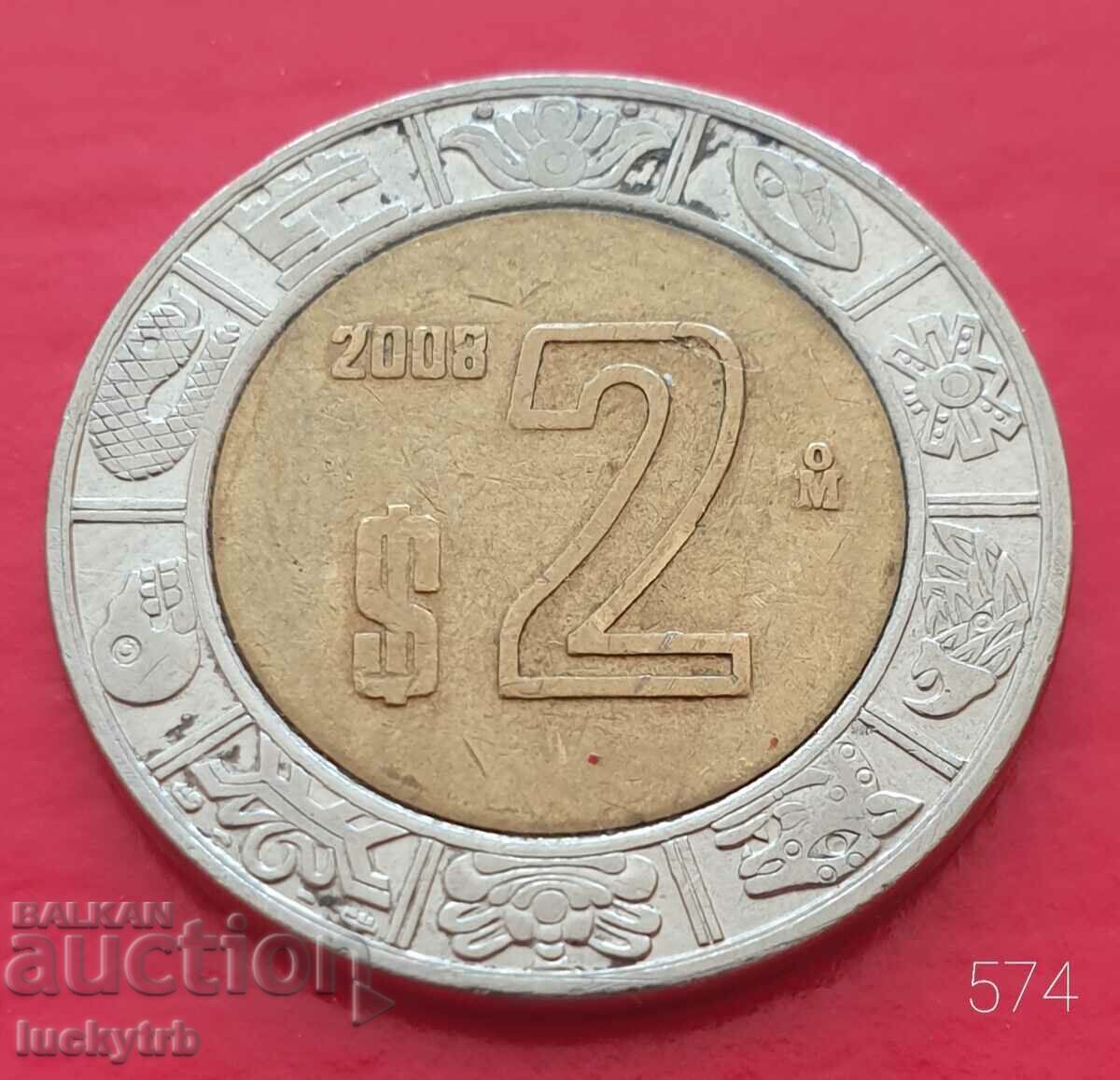 2 pesos 2008 - Mexico 2 pesos 2008 - Mexico