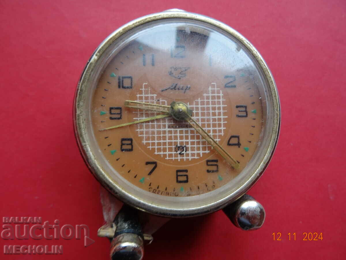 COLLECTIBLE RUSSIAN ALARM CLOCK MIR 1957