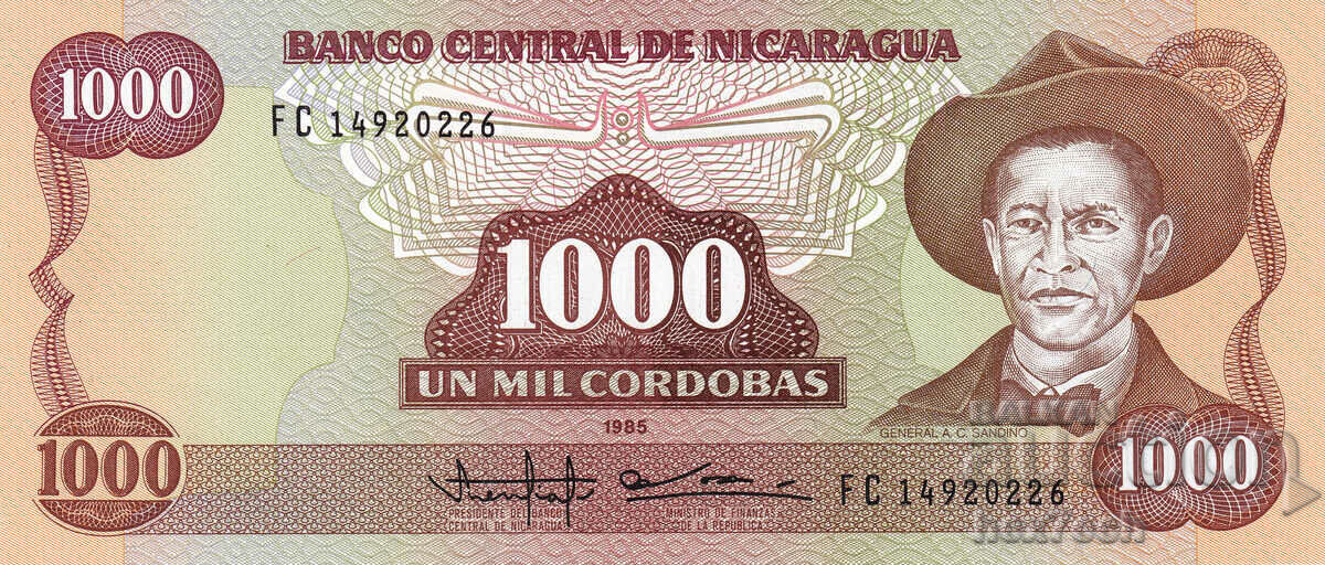 ❤️ ⭐ Nicaragua 1985 1000 Cordoba UNC new ⭐ ❤️ with price 10.99 BGN | € 5.62 ❤️ ⭐ Nicaragua 1985 1000 Cordoba UNC new ⭐ ❤️ with price 10.99 BGN | € 5.62