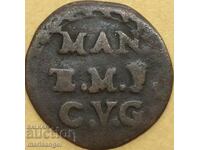 Mantua 1 Soldo Ferdinand Carl Gonzaga 1700-1707 Billon Ιταλίας