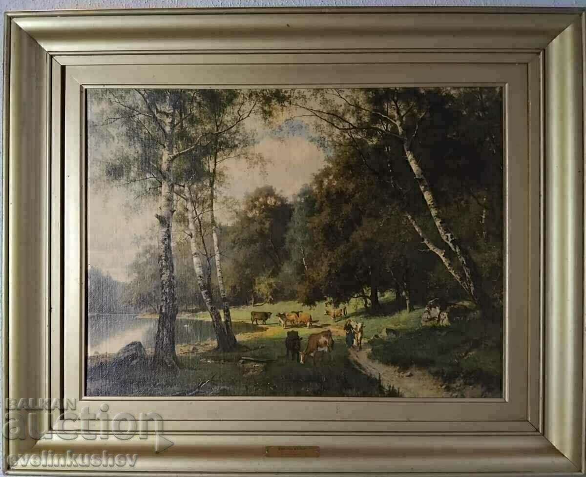 Licitație Imprimare de artă pictură de Eduard Berg 1828-1880.