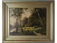 Εκτύπωση ζωγραφικής από τον Eduard Berg 1828-1880.