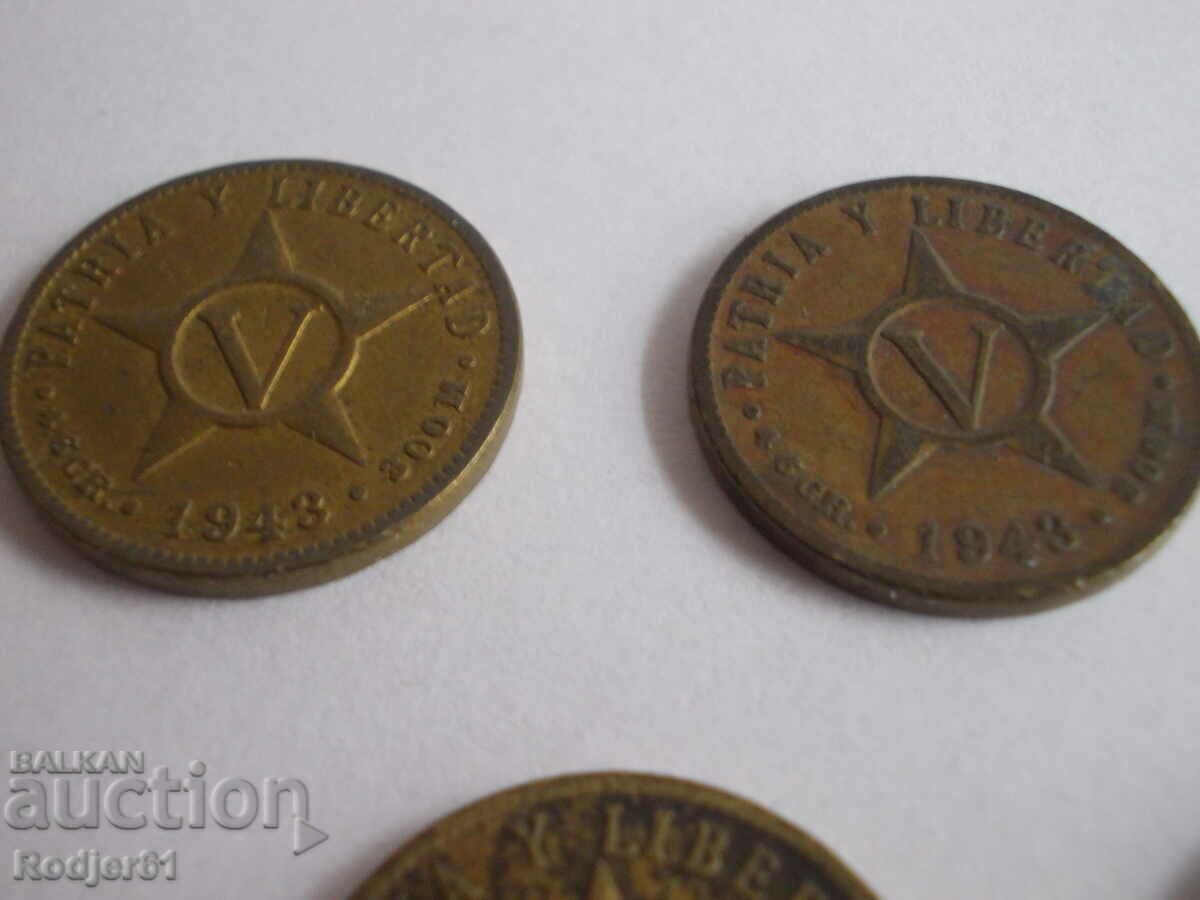 Auction 1943 5 centavos Cuba Auction 1943 5 centavos Cuba