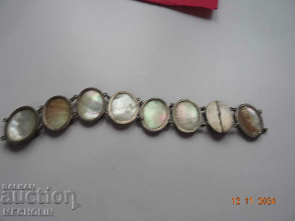 OLD MOTHER OF PEARL BRACELET WITH PATTERNS - 5 OLD MOTHER OF PEARL BRACELET WITH PATTERNS - 5