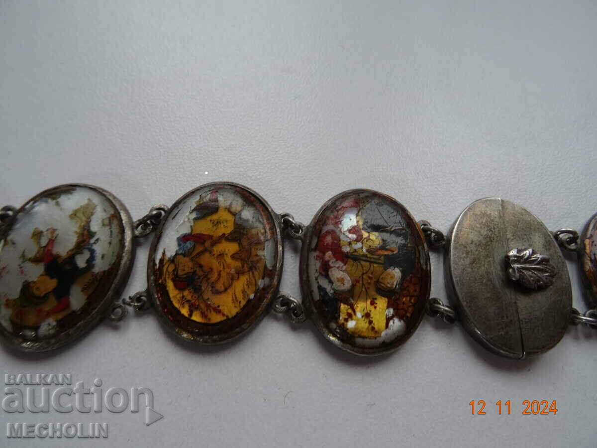 OLD MOTHER OF PEARL BRACELET WITH PATTERNS - 7 OLD MOTHER OF PEARL BRACELET WITH PATTERNS - 7