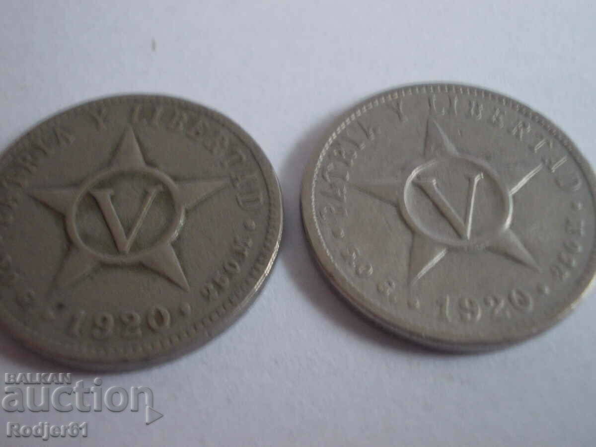1920 5 сентавос Куба с цена € 1.50 | 2.93 лв.