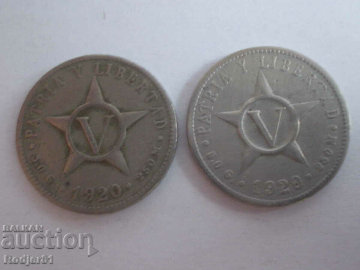 Auction  1920 5 centavos Cuba