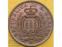 Moneda de cupru San Marino 5 centesimi 1935