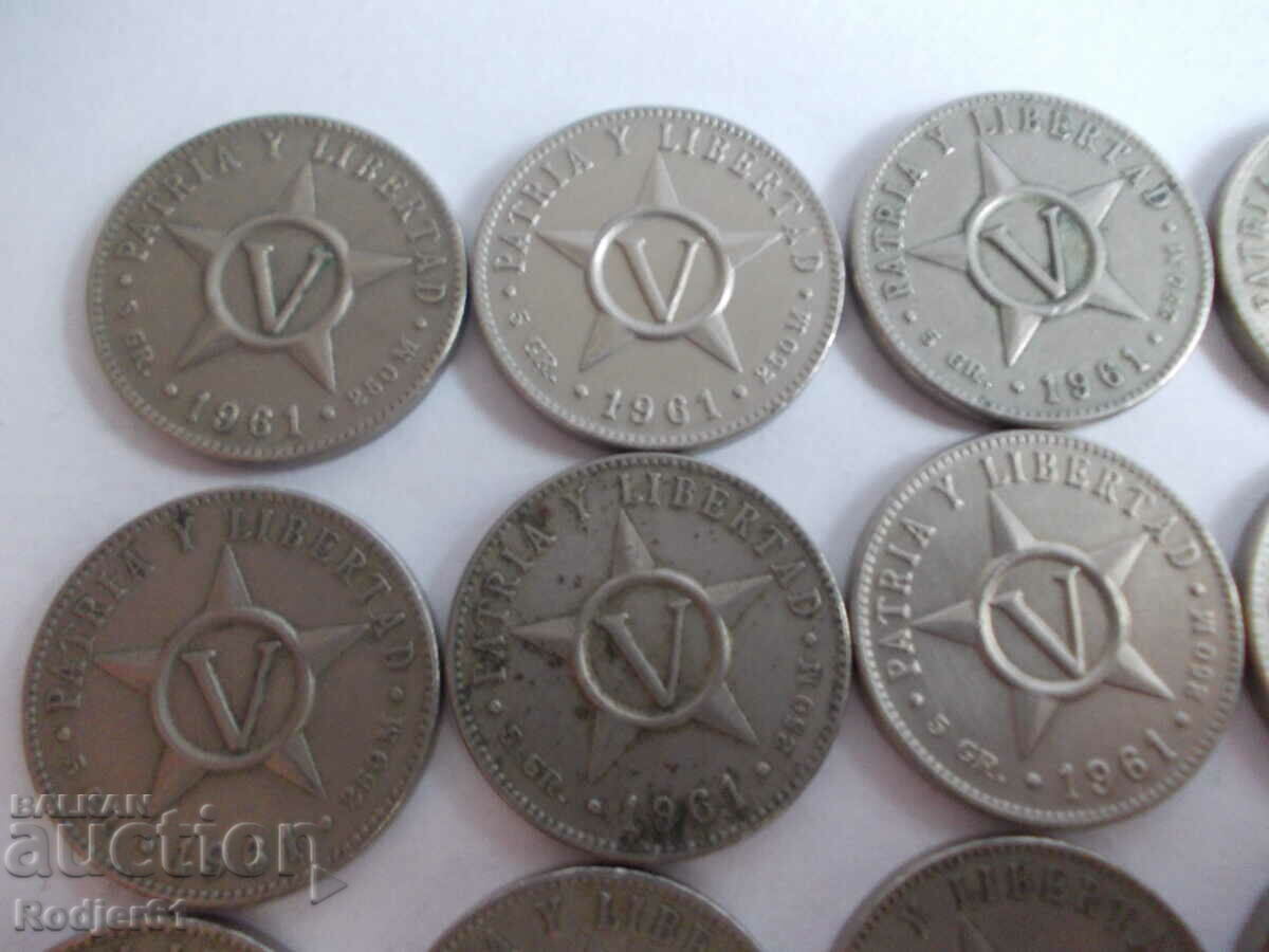 1961 5 centavos Cuba 12 pcs with price 8.00 BGN | € 4.09 1961 5 centavos Cuba 12 pcs with price 8.00 BGN | € 4.09