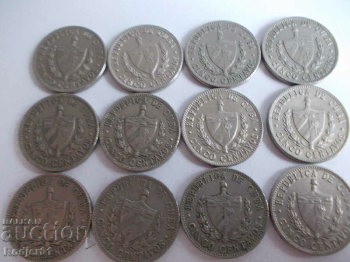 Delivery of 1961 5 centavos Cuba 12 pcs Delivery of 1961 5 centavos Cuba 12 pcs