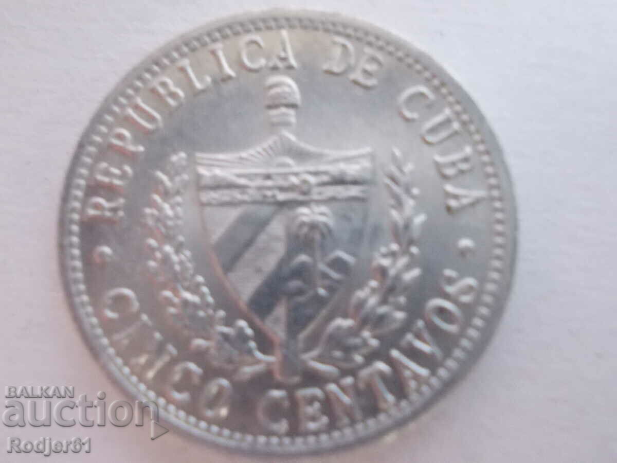 Auction  1966 5 centavos Cuba