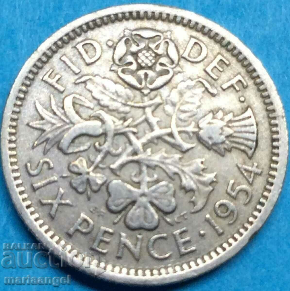 Marea Britanie 6 pence 1954