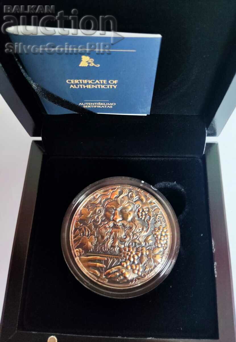 Silver 2 Oz Bacchus - God of Wine 2022 New Islands - 6 Silver 2 Oz Bacchus - God of Wine 2022 New Islands - 6