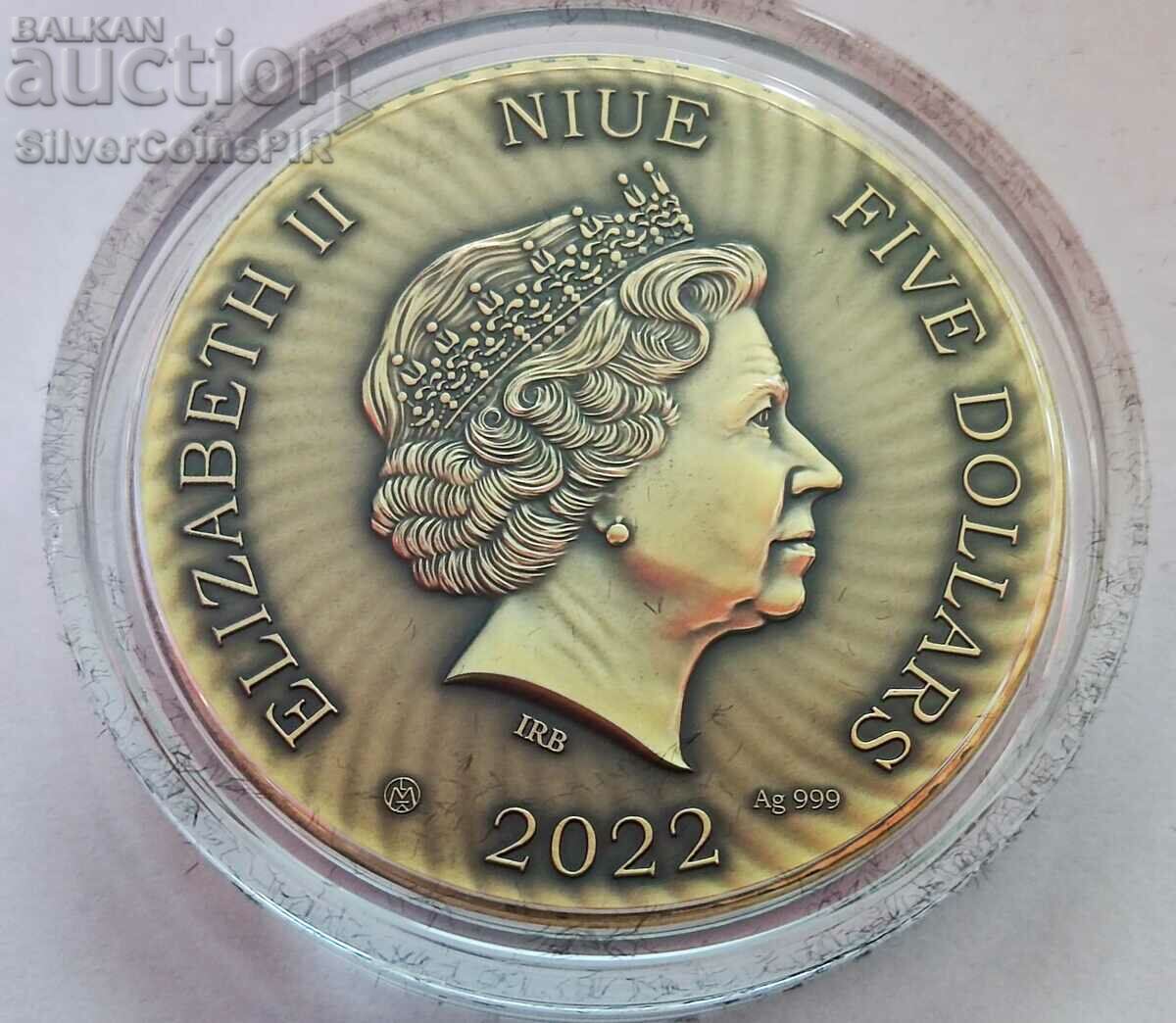 Silver 2 Oz Bacchus - God of Wine 2022 New Islands - 7 Silver 2 Oz Bacchus - God of Wine 2022 New Islands - 7