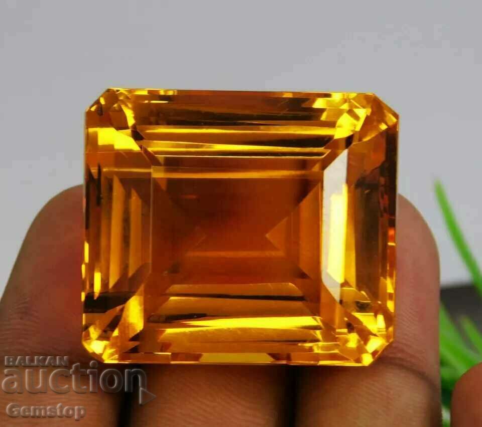 BZC! 170.40 ct natural citrine emerald cert. VGTL of the 1st class!