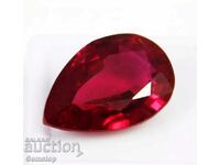 BZC! 18.45 ct natural ruby pear cert.VGTL from 1 st!