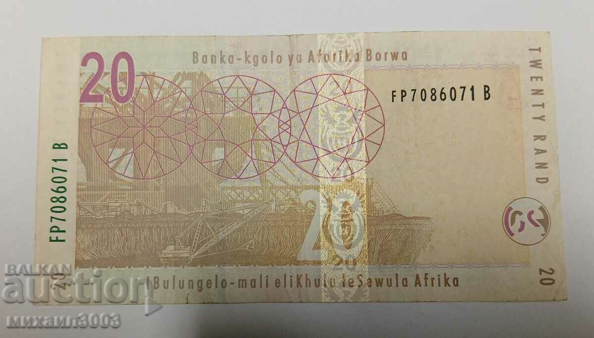 20 Rand 1999 - South Africa ( XF ) with price 15.00 BGN | € 7.67 20 Rand 1999 - South Africa ( XF ) with price 15.00 BGN | € 7.67