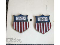 1960 Rome Olympics badge 2 pcs. olympic pin