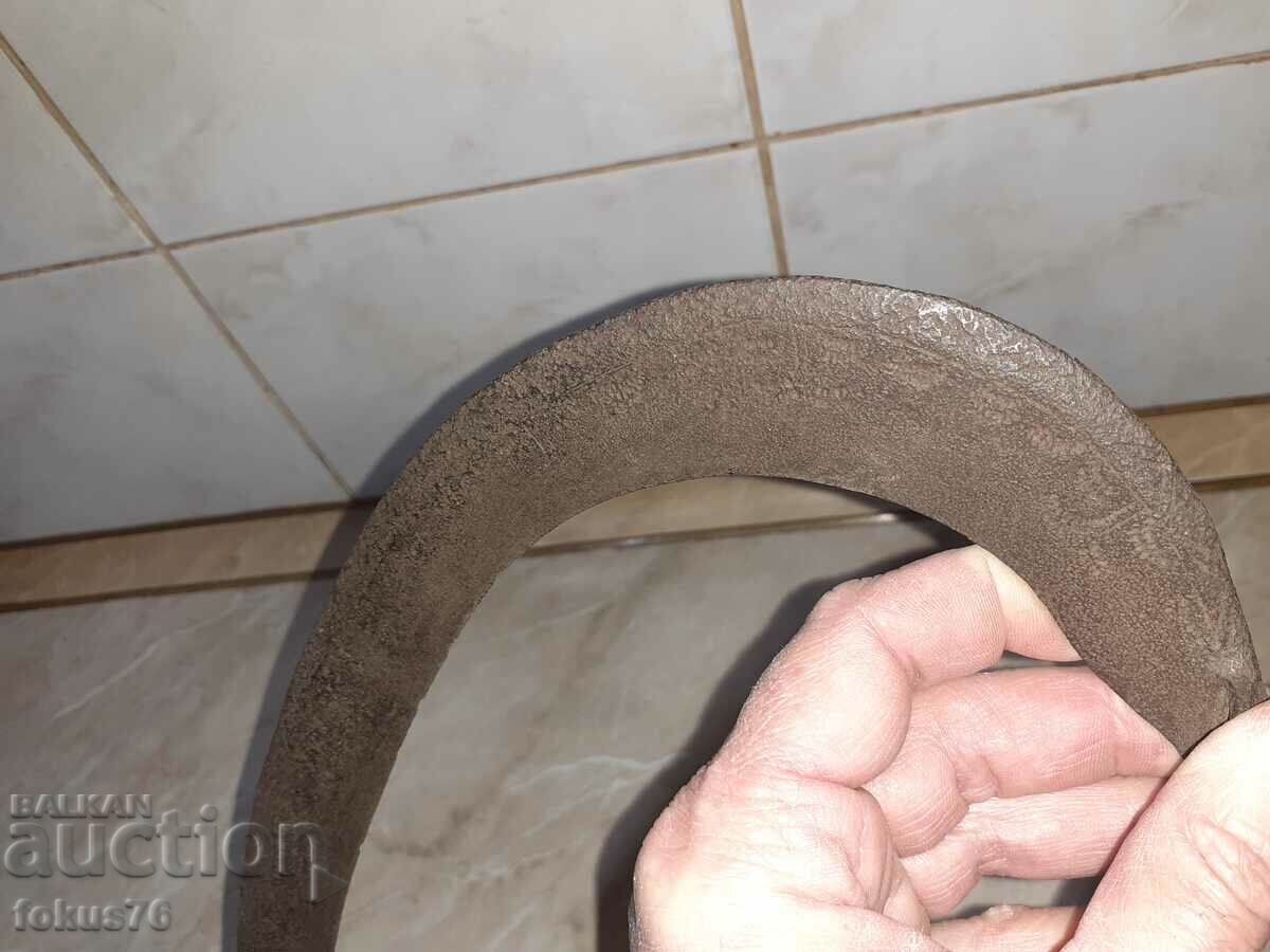 Auction Amazing Old Renaissance Wrought Iron Sickle with Primitive Engravings Auction Amazing Old Renaissance Wrought Iron Sickle with Primitive Engravings