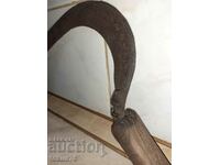 Amazing Old Renaissance Wrought Iron Sickle with Primitive Engravings