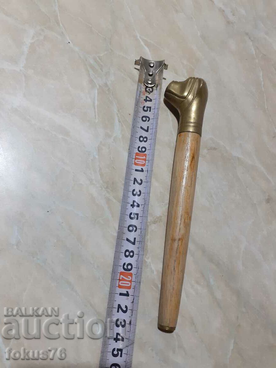 Old cane or umbrella handle bronze dog head - 7 Old cane or umbrella handle bronze dog head - 7