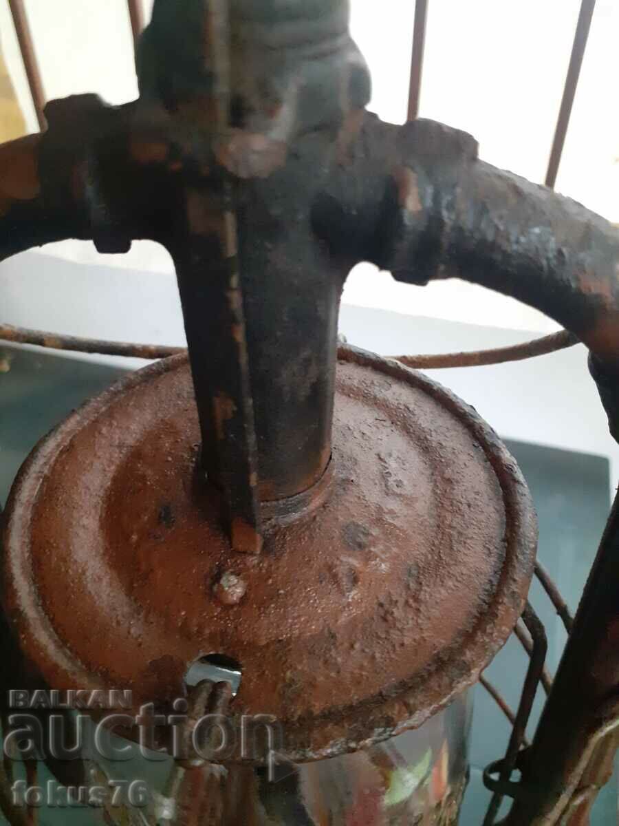 Delivery of Unique old large French gas lantern lamp Delivery of Unique old large French gas lantern lamp