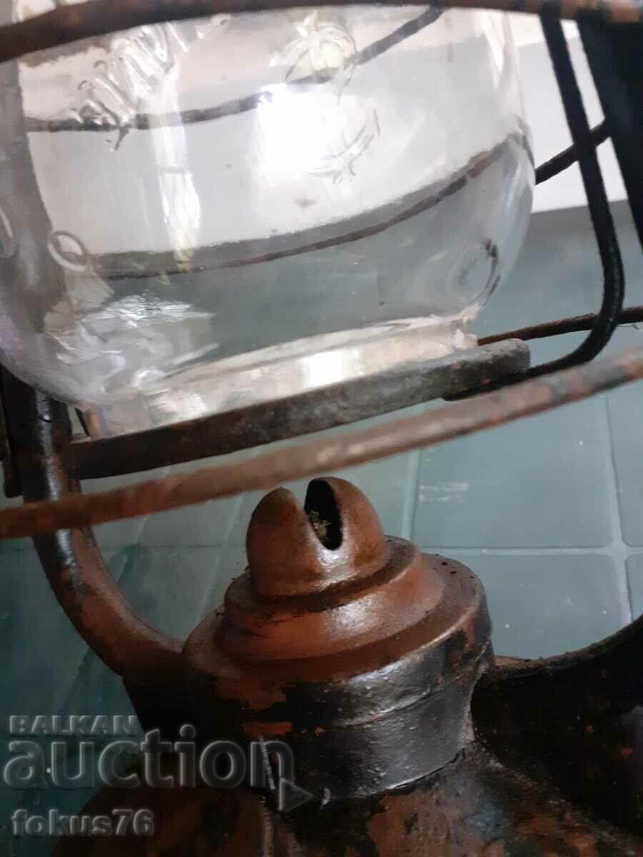 Unique old large French gas lantern lamp - 6 Unique old large French gas lantern lamp - 6