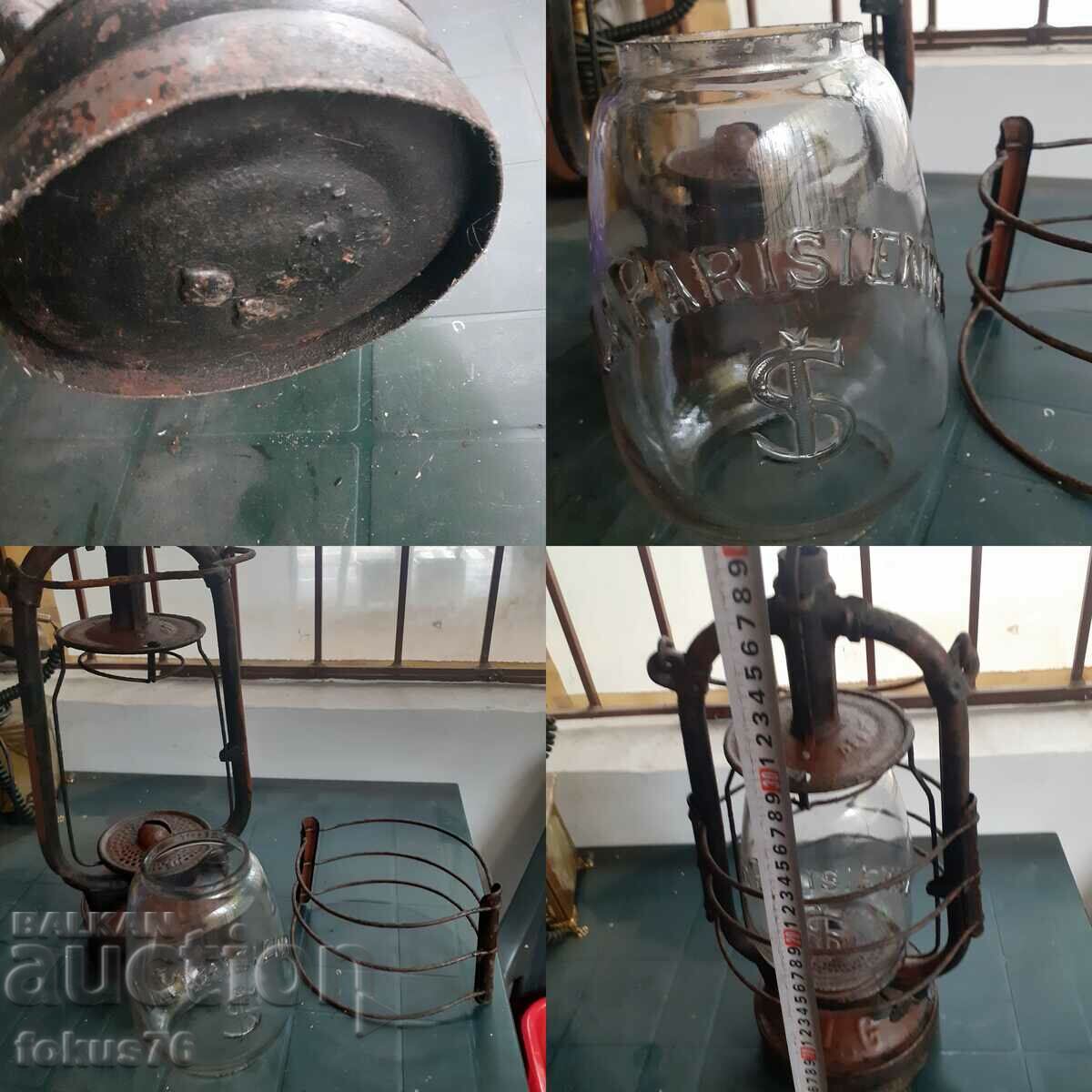 Unique old large French gas lantern lamp - 7 Unique old large French gas lantern lamp - 7