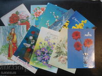 Old greeting cards for March 8, 10 pieces