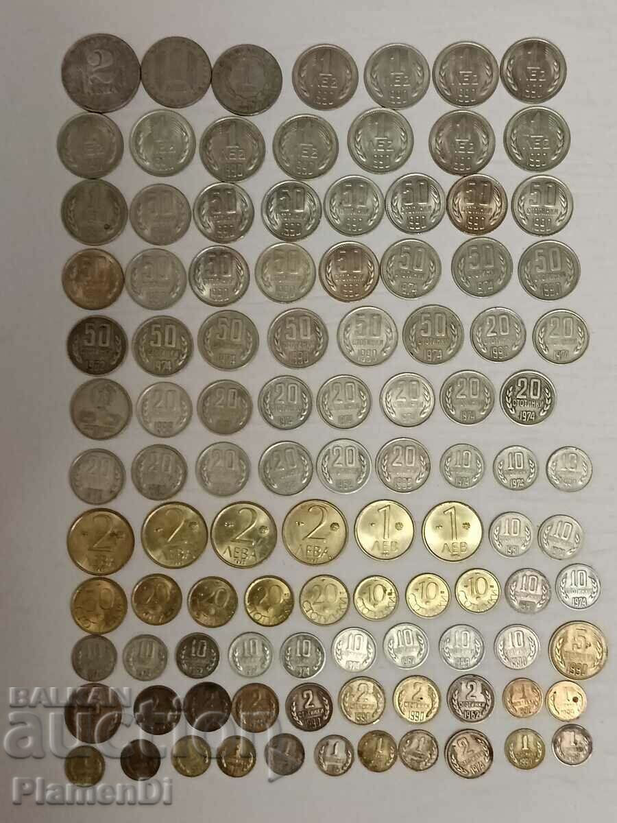 Lot of old Bulgarian coins from 1962, 1969, 1974, 1990 and 1992.