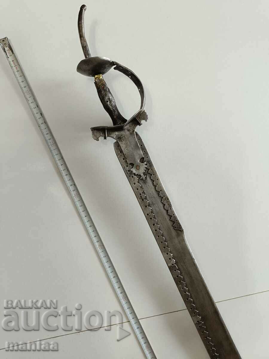 Индийски палаш , меч, кханда  18 век . - 7