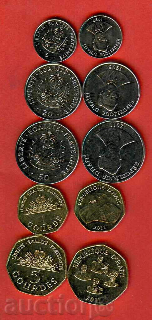 HAITI HAITI - issue SET- issue ALL NEW UNC - 5 coins