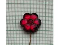 RED FLOWER OLD MARTENITSA BROOCH