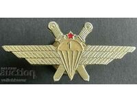 39150 Bulgaria military insignia parachutist 1st class enamel on screw