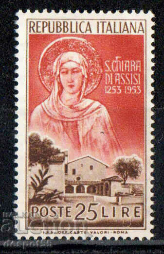 1953. Italy. 700th anniversary of the death of St. Clare of Assisi